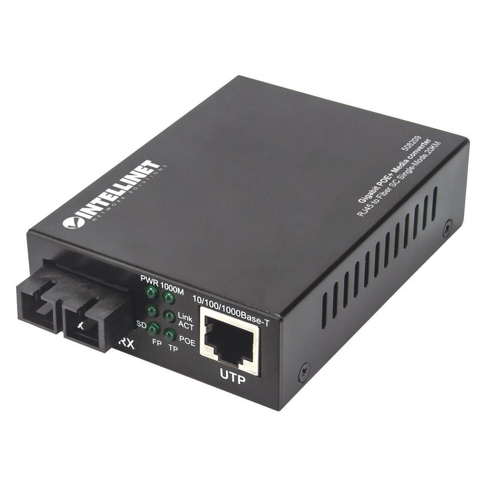 Intellinet 508209 convertitore multimediale di rete 1000 Mbit s 1310 nm Modalità singola Nero