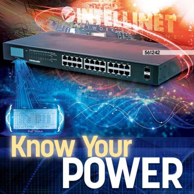 Intellinet 561242 switch di rete Non gestito Gigabit Ethernet (10 100 1000) Supporto Power over Ethernet (PoE) 1U Nero