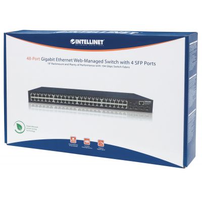 Intellinet 561334 switch di rete Gestito L2 Gigabit Ethernet (10 100 1000) Nero