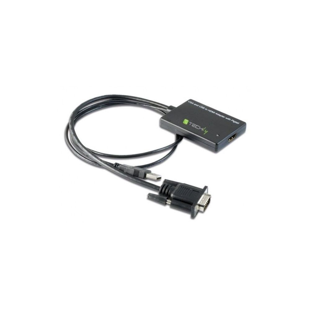 Techly Convertitore Cavo da SVGA e Audio a HDMI (IDATA HDMI-VGA3)