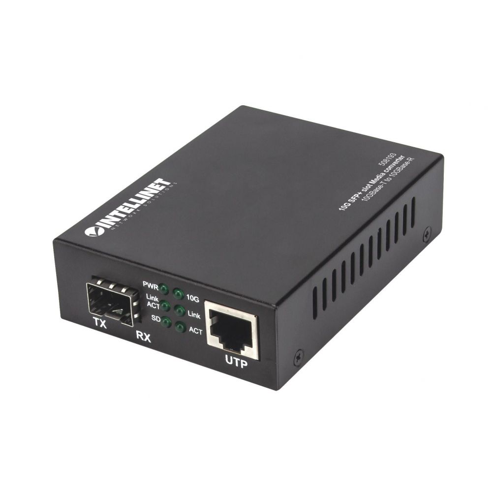 Intellinet 508193 convertitore multimediale di rete 10000 Mbit s Nero