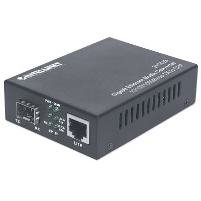 Intellinet 510493 convertitore multimediale di rete 1000 Mbit s Nero