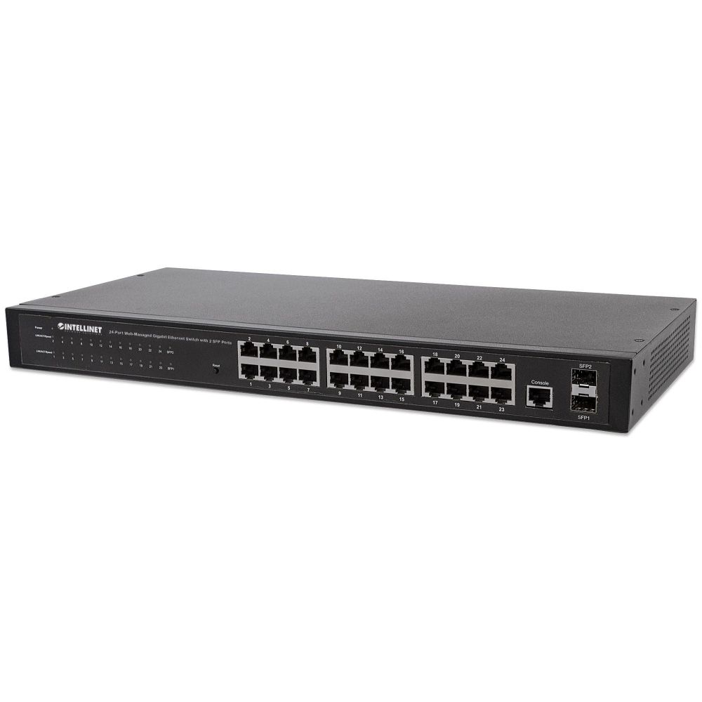 Intellinet 560917 switch di rete Gestito Gigabit Ethernet (10 100 1000) 1U Nero