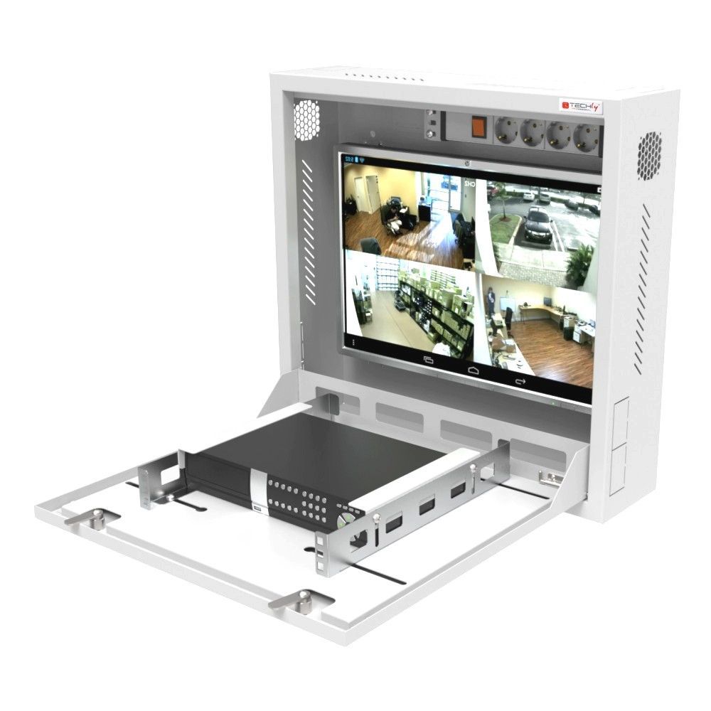 Techly ICRLIM08W2M alloggiamento di sicurezza per videoregistratore Bianco