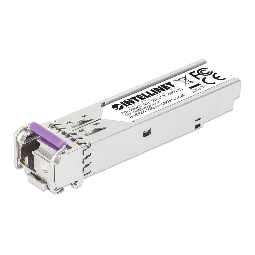 Intellinet 508643 modulo del ricetrasmettitore di rete Fibra ottica 1000 Mbit s mini-GBIC SFP