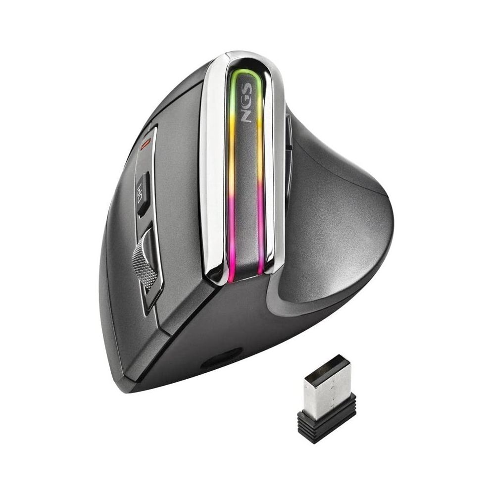 NGS MOUSE VERTICALE ERGONOMICO USB BLUETOOTH CON LUCI LED 7 PULSANTI